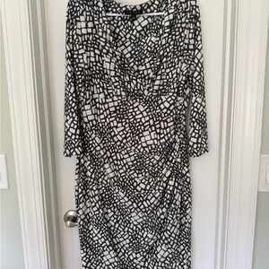 Ralph Lauren Black and White Geometric Dress